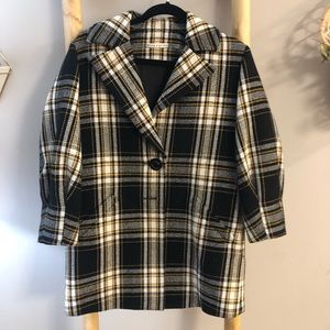 Alice & Olivia Plaid Wool Jacket